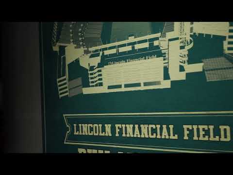 Philadelphia Eagles Lincoln Financial Field - Vintage Football Print