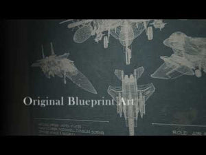 McDonnell Douglas F-15E Strike Eagle Vintage Aviation Blueprint Military Print - Custom Name and Squadron Text