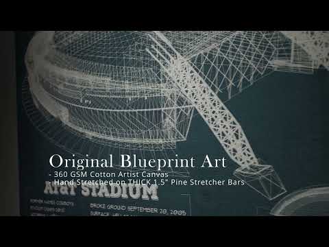 Dallas Cowboys - AT&T Stadium - Vintage Football Print