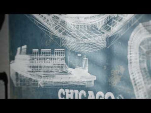 Vintage Wrigley Field Print - Chicago Cubs Baseball Print