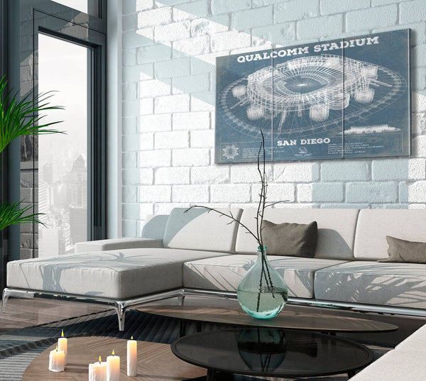 Cutler West Qualcomm Stadium - San Diego Stadium - Vintage San Diego State Aztecs Football Print