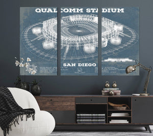 Cutler West Qualcomm Stadium - San Diego Stadium - Vintage San Diego State Aztecs Football Print