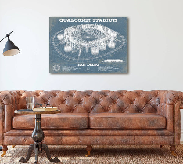 Cutler West Qualcomm Stadium - San Diego Stadium - Vintage San Diego State Aztecs Football Print