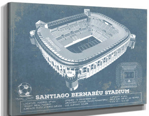 14" x 11" / Stretched Canvas Wrap Cutler West Real Madrid Football Club Santiago Bernabeu Stadium Soccer Print