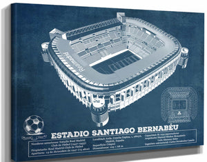 14" x 11" / Stretched Canvas Wrap Cutler West Real Madrid Football Club - Santiago Bernabeu Stadium Soccer Print