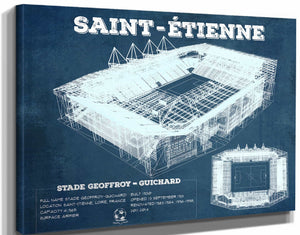 14" x 11" / Stretched Canvas Wrap Cutler West Saint Etienne Stade Geoffroy Guichard