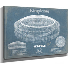 Seattle Mariners - Kingdome Stadium Print as a stretched canvas wrap with gallery wrapped edges