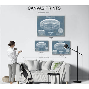 Seattle Mariners - Kingdome Stadium Print displayed on a wall