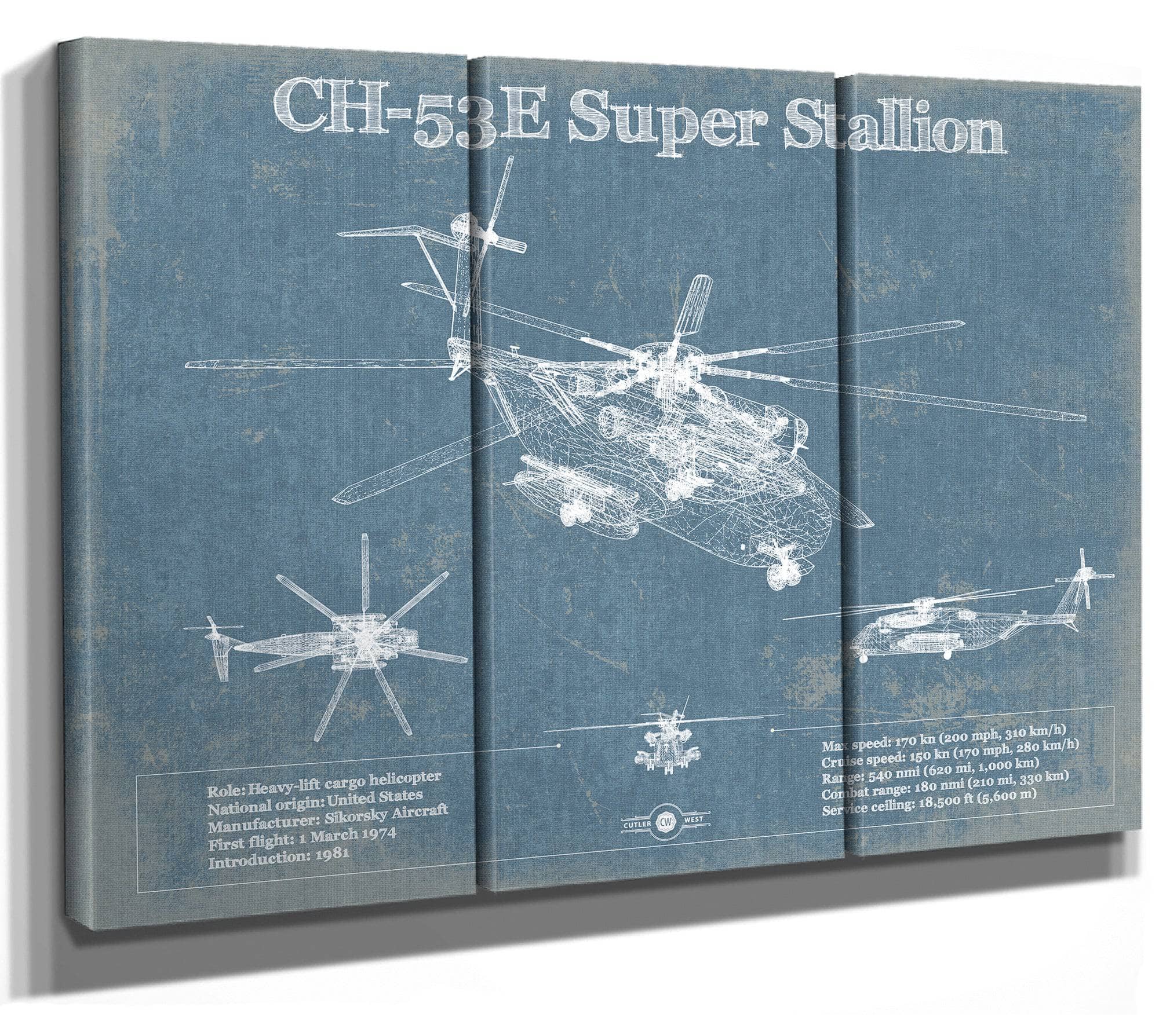 Sikorsky CH-53E Super Stallion Blueprint | Cutler West