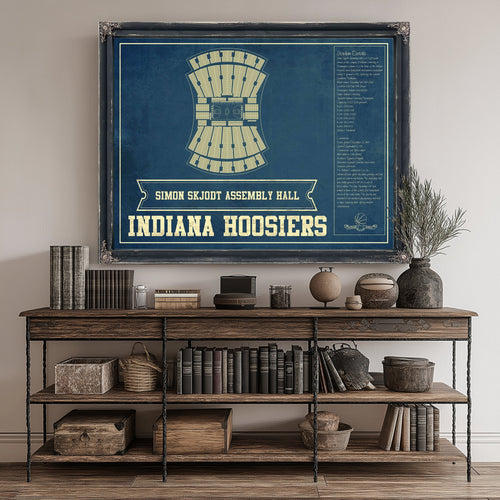 Simon Skjodt Assembly Hall Indiana Hoosiers Art Print canvas print size guide 24x18 36x24 48x36 inches
