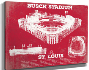 14" x 11" / Stretched Canvas Wrap Cutler West St. Louis Cardinals - Busch Stadium - Vintage Baseball Print