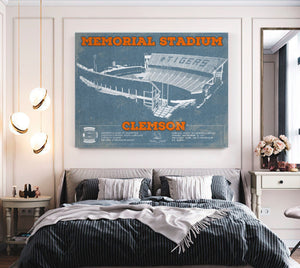 Cutler West Team Color Vintage Clemson Tigers - Memorial Stadium Football Print