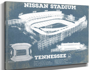 14" x 11" / Stretched Canvas Wrap Cutler West Tennessee Titans Nissan Stadium - Vintage Football Print 2