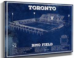 14" x 11" / Stretched Canvas Wrap Cutler West Toronto F.C. - BMO Field Vintage MLS Soccer Print
