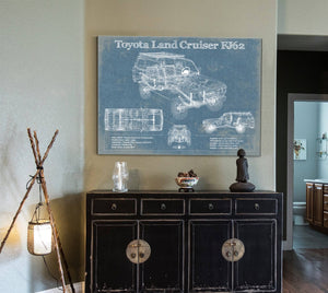 Cutler West Toyota Land Cruiser FJ62 Blueprint Vintage Auto Print