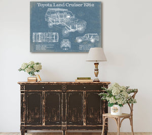 Cutler West Toyota Land Cruiser FJ62 Blueprint Vintage Auto Print