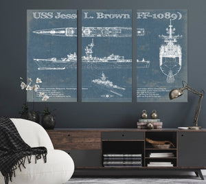 Cutler West USS Jesse L. Brown (FF-1089) Original Military Wall Art - Customizable