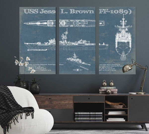 Cutler West USS Jesse L. Brown (FF-1089) Original Military Wall Art - Customizable