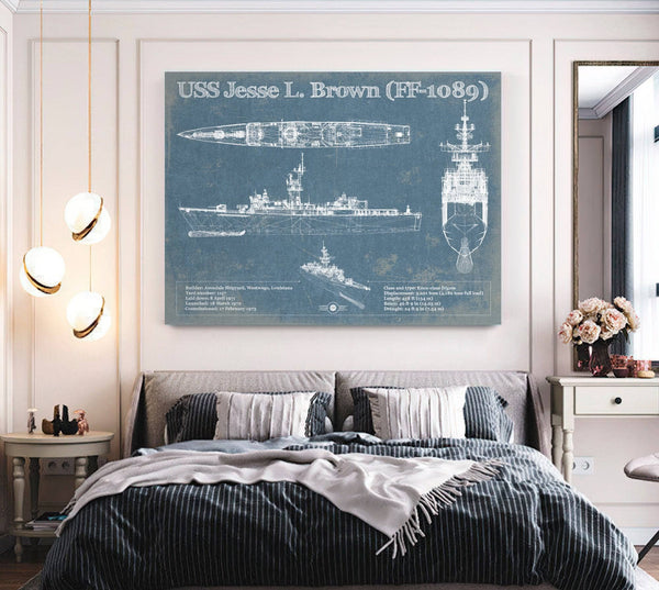 Cutler West USS Jesse L. Brown (FF-1089) Original Military Wall Art - Customizable