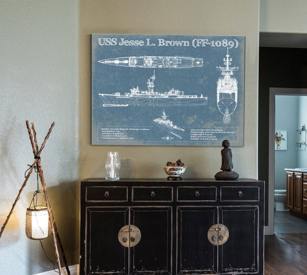 Cutler West USS Jesse L. Brown (FF-1089) Original Military Wall Art - Customizable