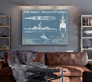 Cutler West USS Jesse L. Brown (FF-1089) Original Military Wall Art - Customizable