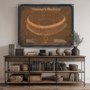 Veteran's Stadium - Philly Print canvas print size guide 24x18 36x24 48x36 inches