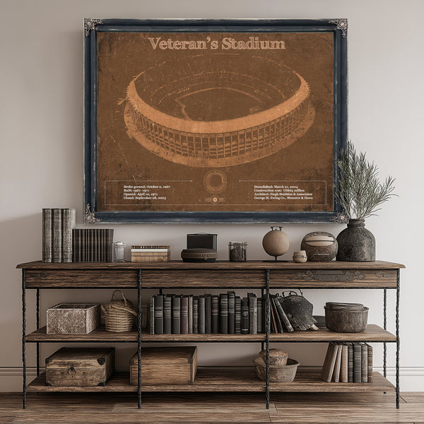 Veteran's Stadium - Philly Print canvas print size guide 24x18 36x24 48x36 inches