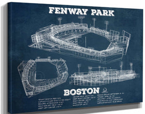 14" x 11" / Stretched Canvas Wrap Cutler West Vintage Boston Red Sox - Vintage Fenway Park Baseball Print