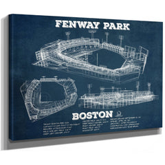 Boston Red Sox - Fenway Park Stadium Print as a stretched canvas wrap with gallery wrapped edges