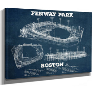 Boston Red Sox - Fenway Park Stadium Print as a stretched canvas wrap with gallery wrapped edges