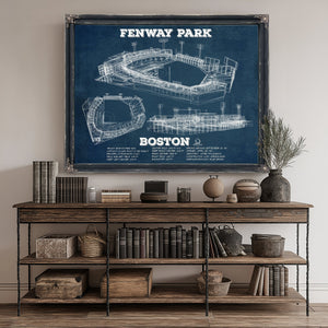 Boston Red Sox - Fenway Park Stadium Print canvas print size guide 24x18 36x24 48x36 inches