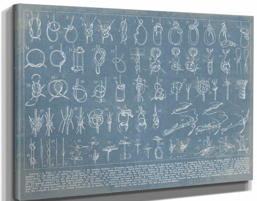 14" x 11" / Stretched Canvas Wrap Cutler West Vintage Knots - Sailor Knots Nautical Wall Art