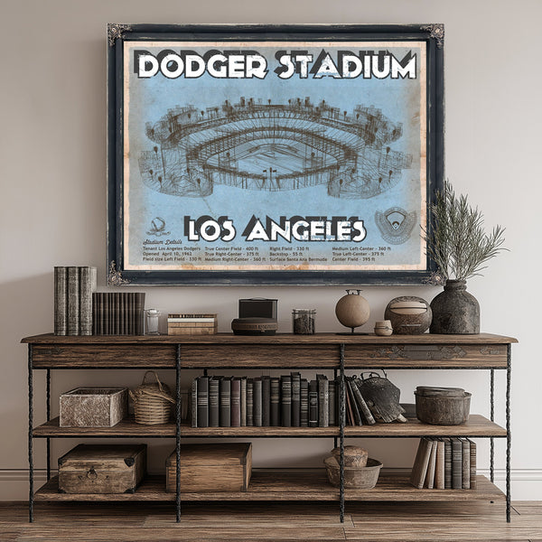 LA Dodgers Stadium Print canvas print size guide 24x18 36x24 48x36 inches