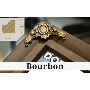 Bourbon frame corner detail, 1.5 inch ornate wood moulding, LA Dodgers Stadium Print