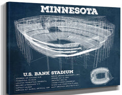 14" x 11" / Stretched Canvas Wrap Cutler West Vintage Minnesota Vikings - US Bank Stadium Wall Art