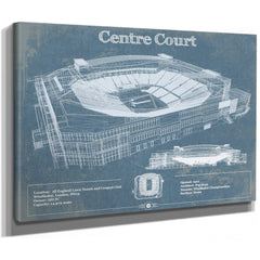 Wimbledon - Centre Court Tennis Stadium Print as a stretched canvas wrap with gallery wrapped edges