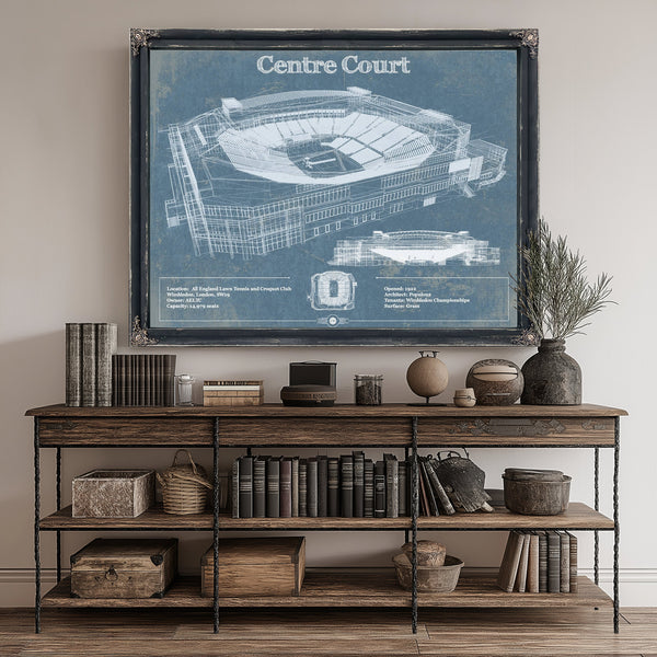 Wimbledon - Centre Court Tennis Stadium Print canvas print size guide 24x18 36x24 48x36 inches