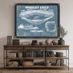 Wrigley Field Art - Chicago Cubs Stadium Print canvas print size guide 24x18 36x24 48x36 inches