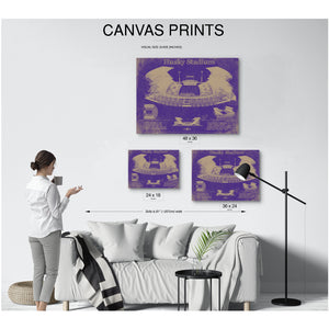Washington Huskies Art - Husky Stadium Print displayed on a wall
