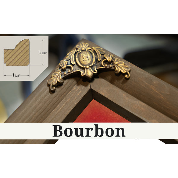 Bourbon frame corner detail, 1.5 inch ornate wood moulding, Wisconsin Badgers Camp Randall Stadium Print