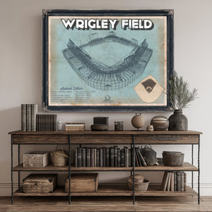 Wrigley Field Art- Chicago Cubs Stadium Print canvas print size guide 24x18 36x24 48x36 inches