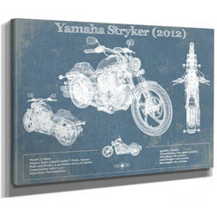 2012 Yamaha Stryker Print as a stretched canvas wrap with gallery wrapped edges