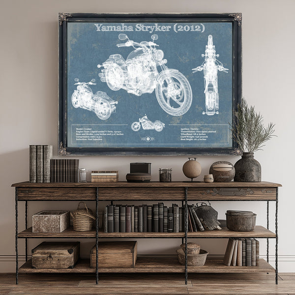 2012 Yamaha Stryker Print canvas print size guide 24x18 36x24 48x36 inches