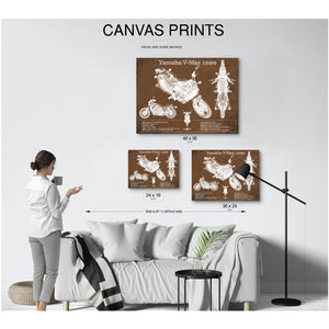 Yamaha V-Max 1200 Print displayed on a wall