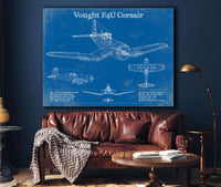 Cutler West Vought F4U Corsair Patent Blueprint Original Design Wall Art