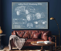 Cutler West 1984 Ford Mustang SVO Vintage Blueprint Auto Print