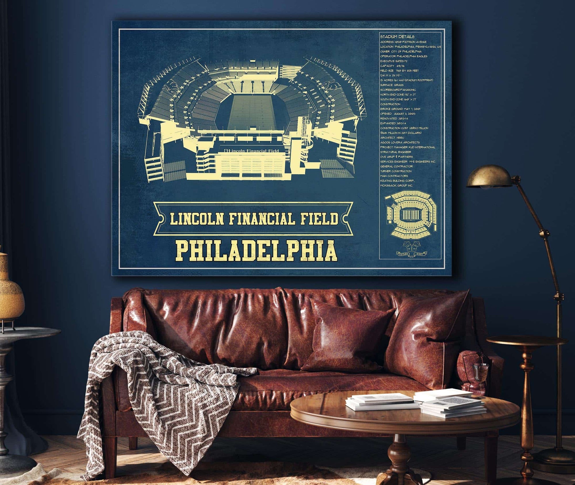 Philadelphia Eagles Vintage Art Poster