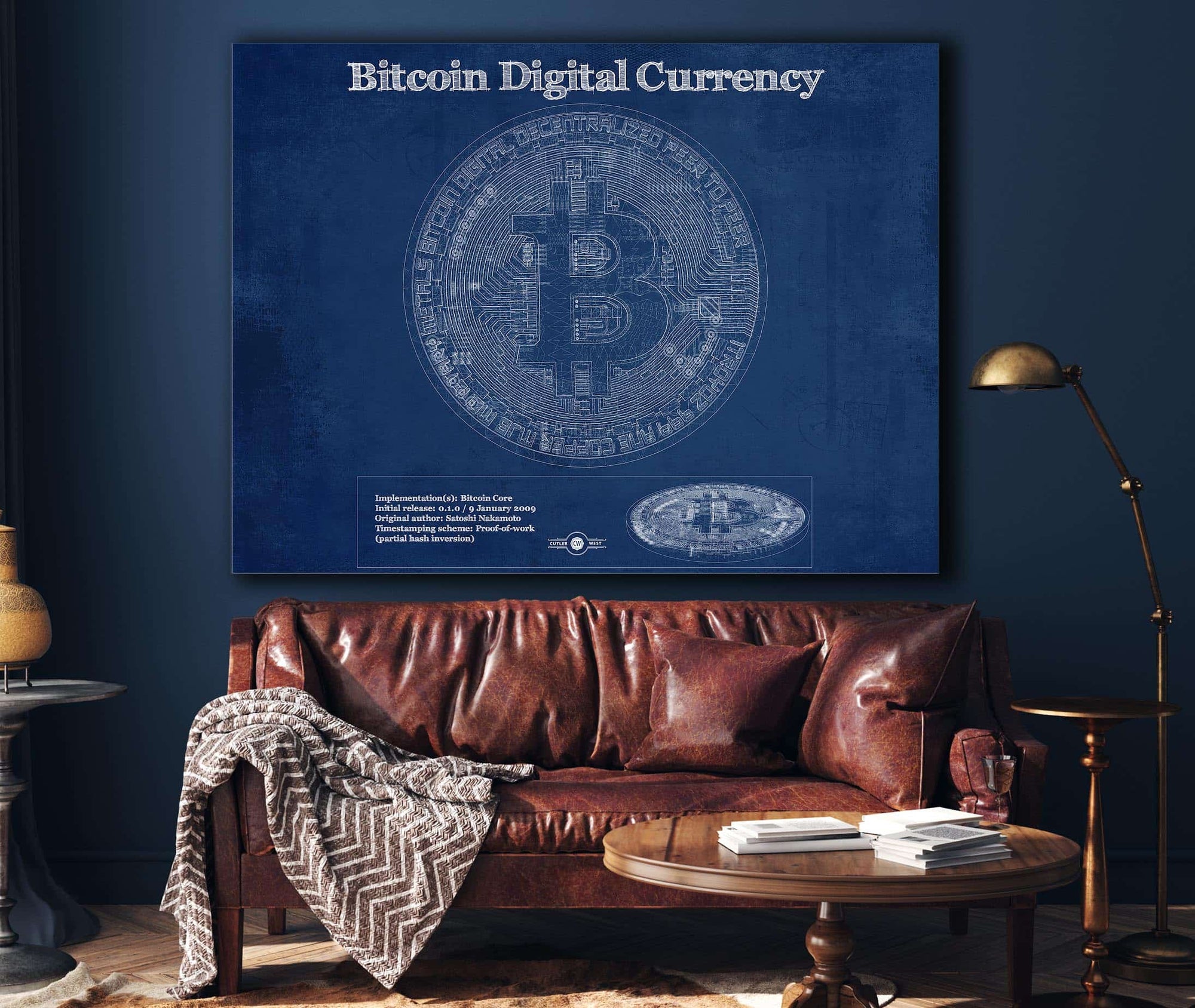 Cutler West Vintage Bitcoin Wall Art Print