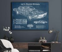 Cutler West 1972 Buick Riviera Boattail Vintage Blueprint Auto Print