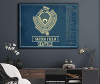 Cutler West Seattle Mariners - Safeco Field Vintage Seating Chart Baseball Print